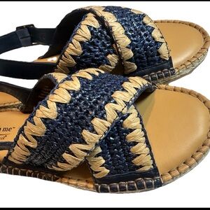 Coldwater Creek Casita Espadrilles by Walk With Me Sz 7M Blue EUC